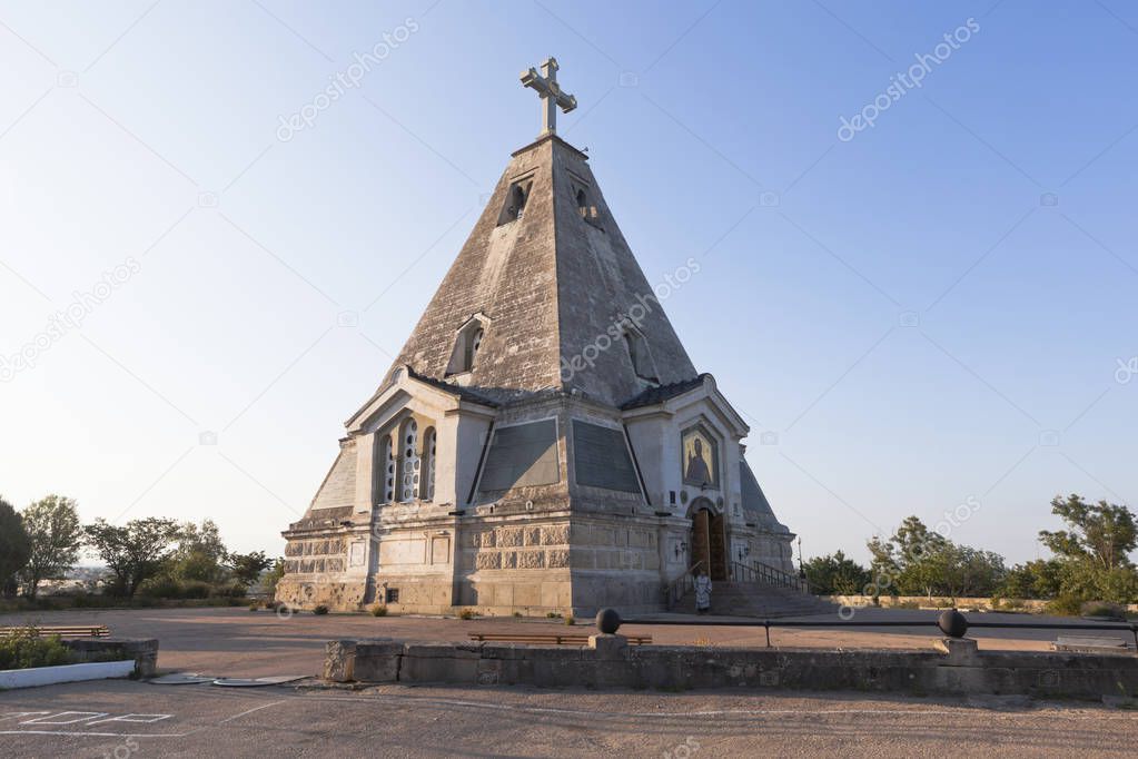 Church in the name of St. Nicholas the Wonderworker at the Bratskoye cemetery in the city of Sevastopol, Crimea