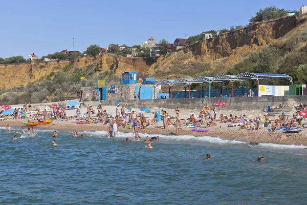Plaża Fat Man na przylądku Tołstoj w Sewastopolu, Krym — Zdjęcie stockowe