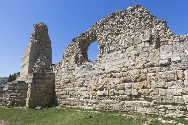 Ερείπια της αρχαίας πόλης Khersones στη Σεβαστούπολη της Κριμαίας — Φωτογραφία Αρχείου