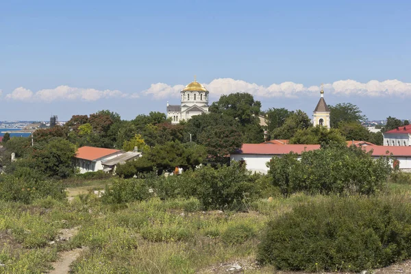 Sevastopol Crimea July 2019 View Vladimir Cathedral Temple Seven Holy — Stock Photo, Image