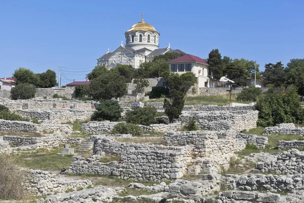 Σεβαστούπολη Κριμαία Ιουλίου 2019 Καταστροφή Αρχαίου Οικισμού Στο Ιστορικό Και — Φωτογραφία Αρχείου