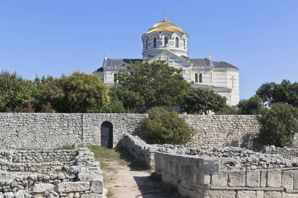 Sivastopol Kırım Temmuz 2020 Tauric Chersonesos Taki Hanın Kalıntıları Sivastopol — Stok fotoğraf