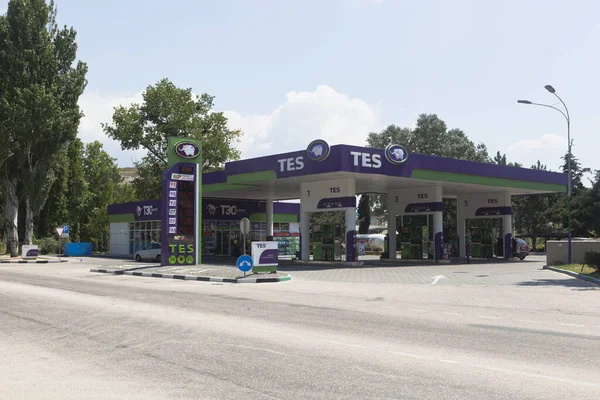 Inkerman Sewastopol Krim Juli 2019 Tes Tankstelle Der Autobahn Von — Stockfoto