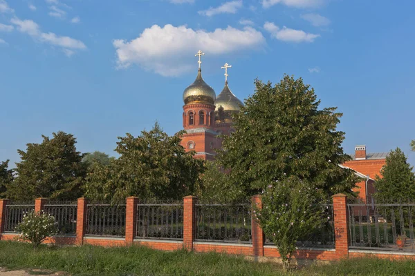 Tempel Des Heiligen Großmärtyrers Und Heilers Panteleimon Den Strahlen Der — Stockfoto