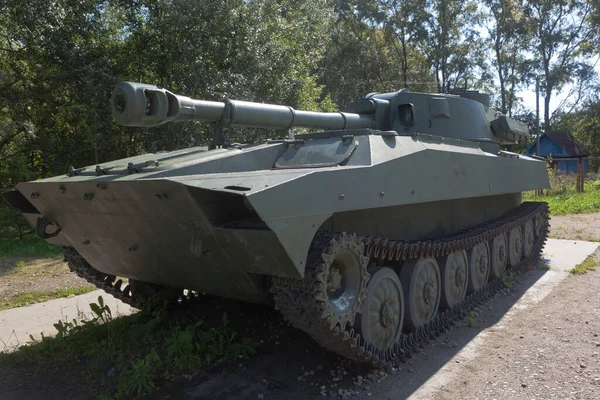 2019年8月20日 俄罗斯沃洛戈达 位于沃洛戈达市胜利公园的2C1 Gvozdika自行火炮 — 图库照片