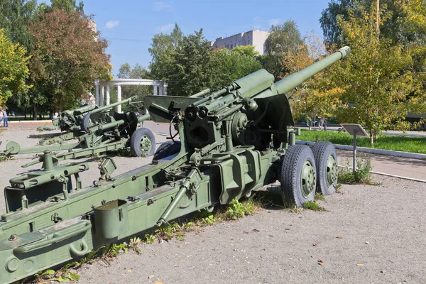 Vologda Rusland Augustus 2019 Langeafstandskanon Hyacinth 2A36 Het Victory Park — Stockfoto