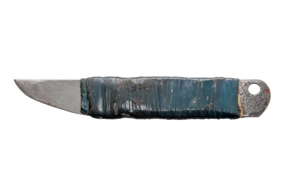 Metal Testereden Yapılmış Eski Bir Yapımı Bıçak — Stok fotoğraf