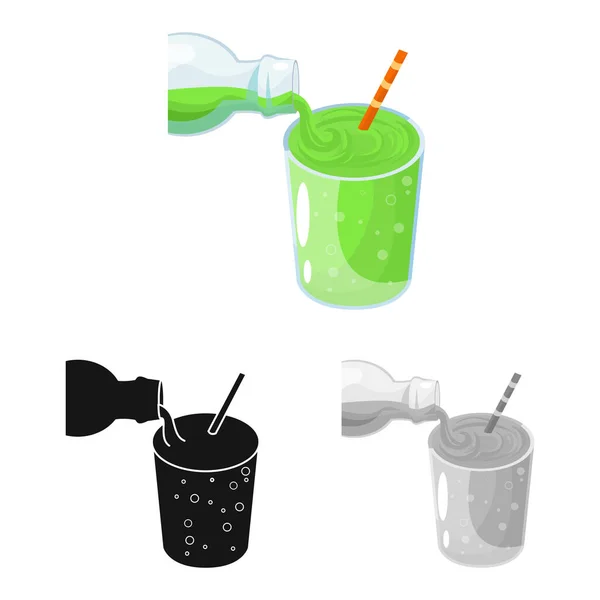Objet isolé de soda et symbole de verre. Collection de soda et de limonade symbole de stock pour la toile . — Image vectorielle