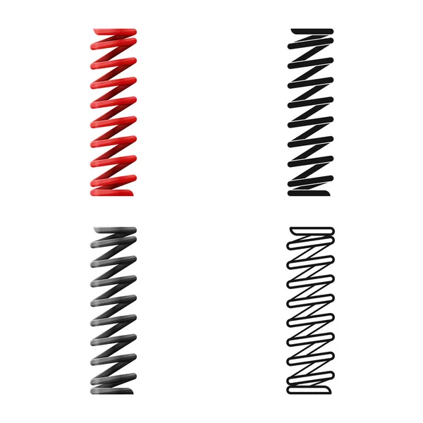 Geïsoleerd object van spoel en spiraal logo. Grafiek van spoel en absorberende vector pictogram voor voorraad. — Stockvector