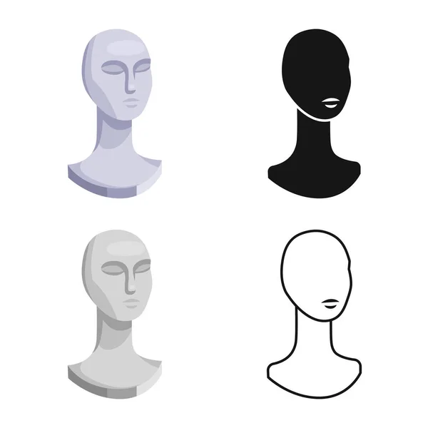 Projeto vetorial de dummy e ícone de busto. Gráfico do símbolo de estoque de manequim e feminino de web . —  Vetores de Stock