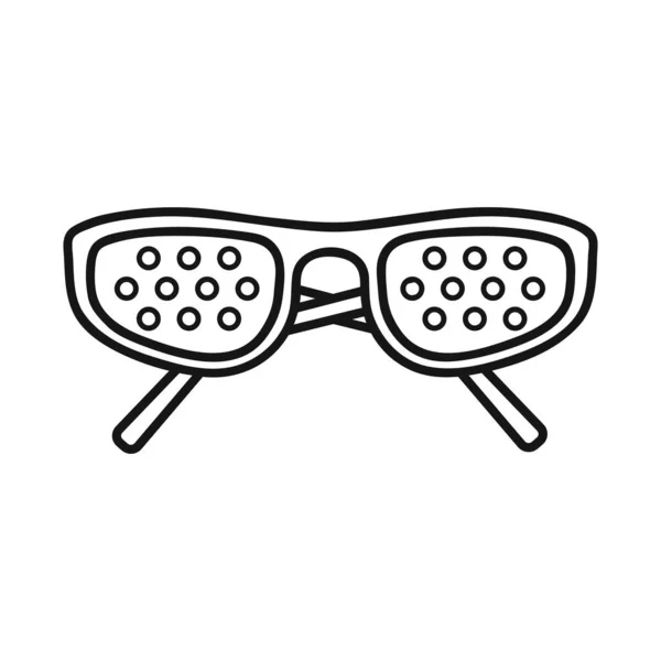 Μεμονωμένο αντικείμενο γυαλιών και διορθωτικό λογότυπο. Στοιχείο ιστού γυαλιών ηλίου και διανυσματικό εικονίδιο γυαλιών ηλίου για απόθεμα. — Διανυσματικό Αρχείο