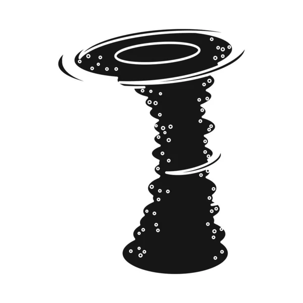 Ilustración vectorial de tornado e icono del agua. Gráfico de tornado e icono de vector de efecto para stock . — Vector de stock