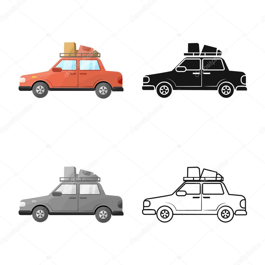 Vector design of auto and travel icon. Web element of auto and car stock vector illustration.