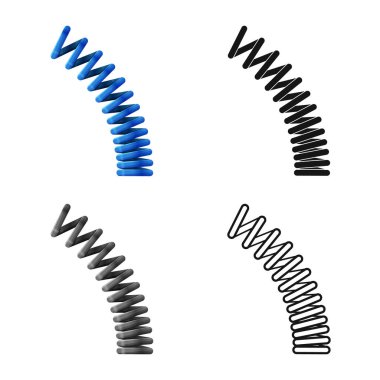 Vector illustration of coil and spiral icon. Graphic of coil and detail vector icon for stock. clipart