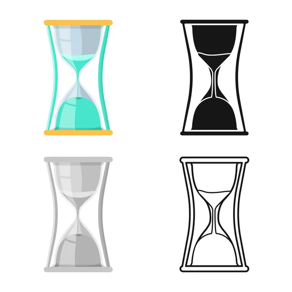 Isolated object of sandglass and timer symbol. Web element of sandglass and transparent stock symbol for web. — Stock Vector