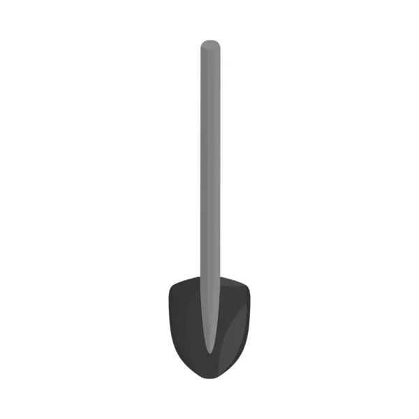 Vector design of shovel and handle icon. Graphic of shovel and tool stock symbol for web. — Stock Vector