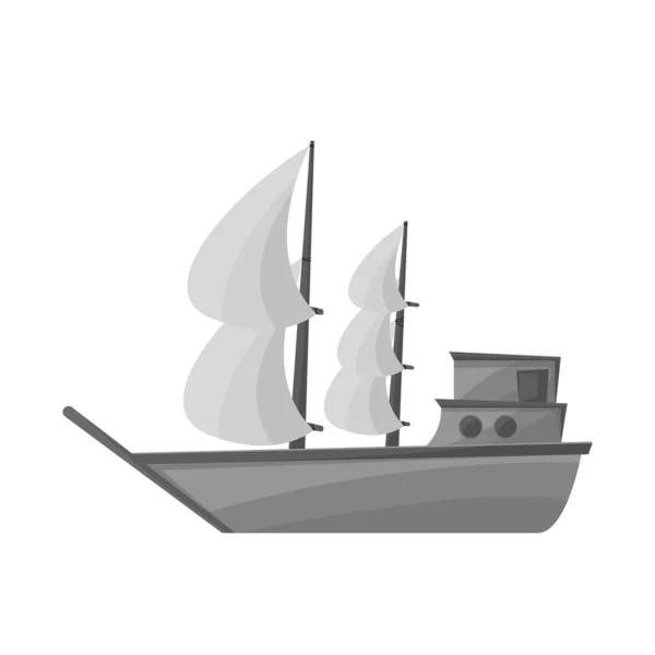 Vector illustratie van schip en oud logo. Web element van schip en boot vector icoon voor voorraad. — Stockvector