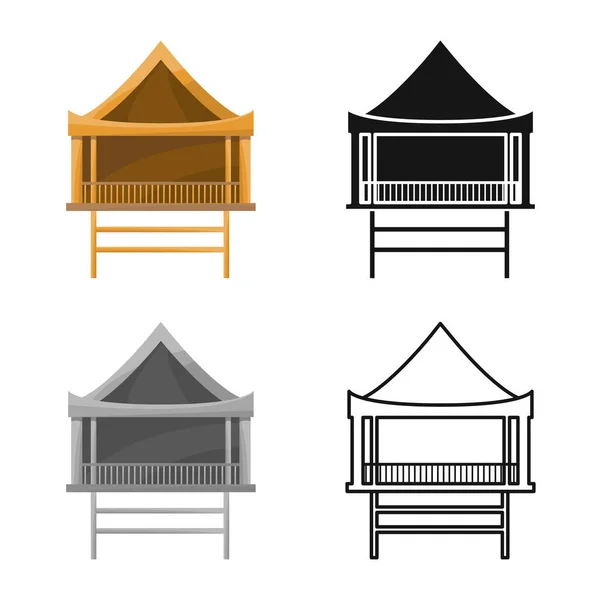Vector illustration of stilts and wood symbol. Set of stilts and patio stock symbol for web. — Stock Illustration Vector illustration of stilts and wood symbol. Set of stilts and patio stock symbol for web. Vector Graphics