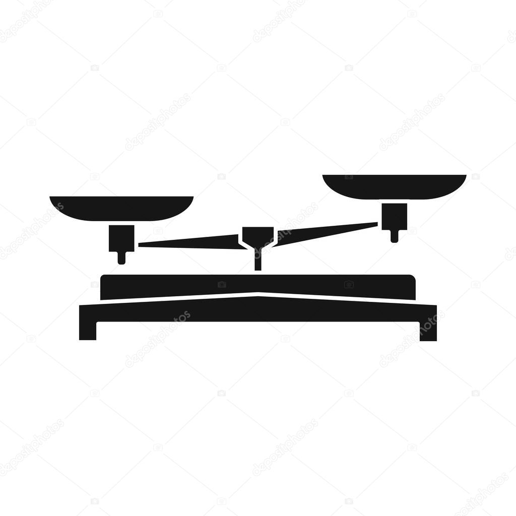 Vector design of mechanical and scales symbol. Web element of mechanical and balance stock symbol for web.