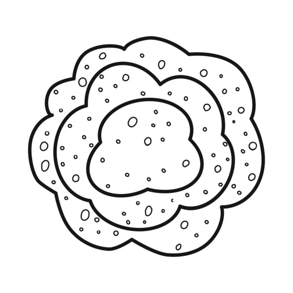 Diseño vectorial de brócoli y signo de ingrediente. Conjunto de brócoli y doodle vector icono para stock . — Archivo Imágenes Vectoriales