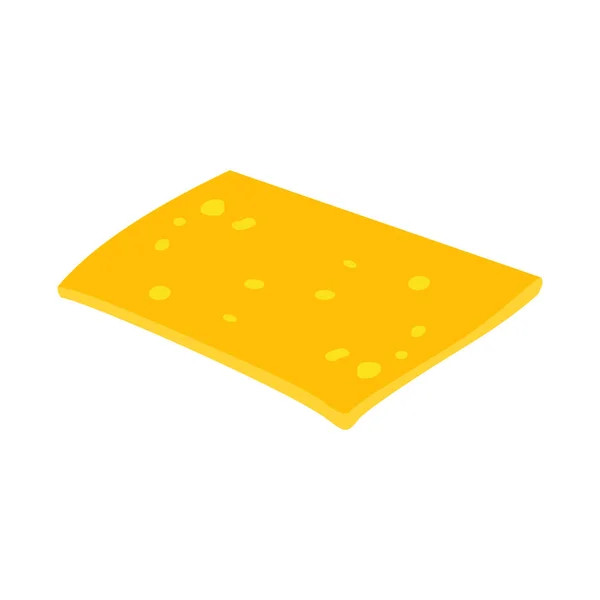 Illustration vectorielle du fromage et des tranches. Élément Web du symbole de stock de fromage et de farine pour la toile . — Image vectorielle