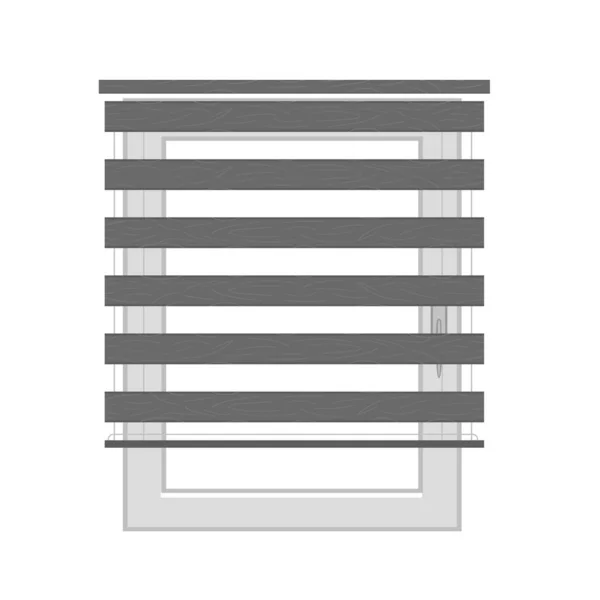 Illustration vectorielle du logo jalousie and roll. Graphique de jalousie et icône vectorielle en bois pour stock . — Image vectorielle
