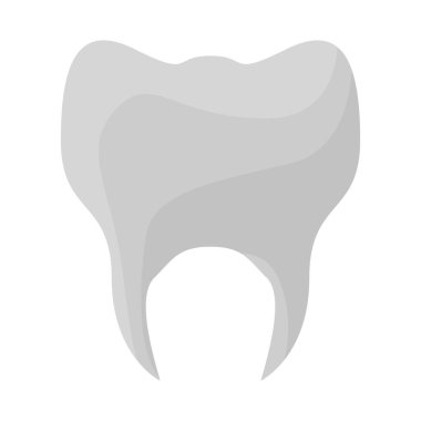 İzole edilmiş diş ve sağlıklı bir ikon. Web için diş ve diş minesi sembolü grafiği.