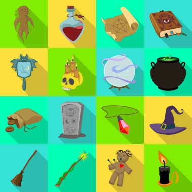 Büyücülük ve mistik ikonun vektör tasarımı. Stok için sihirbazlık koleksiyonu ve sihirli vektör simgesi.