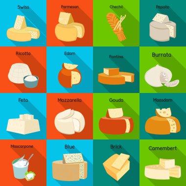 Yiyecek ve mandıra ikonunun izole nesnesi. Web için gıda ve ürün sembolü seti.