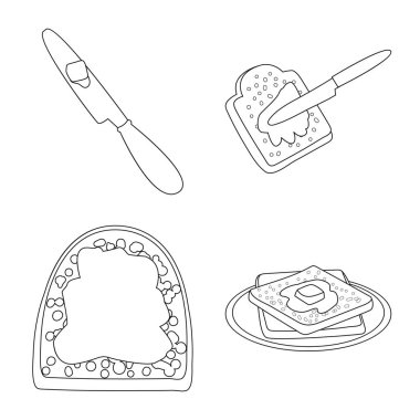 Margarin ve kolesterol işareti yalıtılmış nesne. Margarin ve madde stok vektör çizim seti.