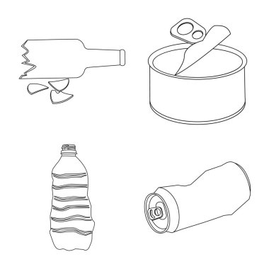 Vektör tasarım düzen ve geri dönüşüm sembolü. Web için sipariş ve sıralama hisse senedi simgesi kümesi.