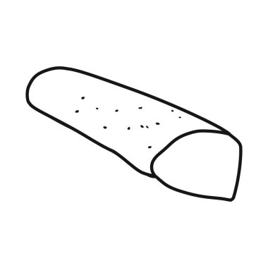 Pide ve krep logosunun izole edilmiş bir nesnesi. Stok için pita ve roll vektör simgesi web ögesi.