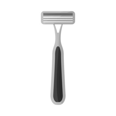 Traş makinesi ve güvenlik işaretinin vektör tasarımı. Traş makinesi ve kadın stok vektörü çizelgesi.