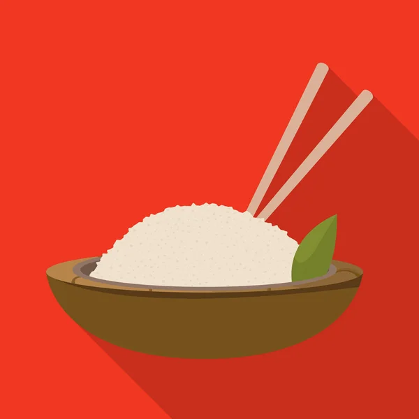 Векторная иллюстрация риса и логотипа продуктов питания. Коллекция векторной иконки риса и миски для склада . — стоковый вектор
