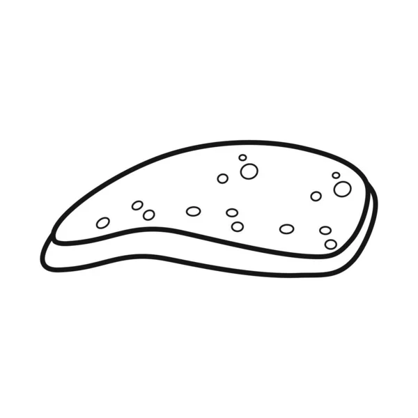 Vektorillustration von Wurst und Scheibensymbol. Grafik des Wurst- und Fleischvektorsymbols für Aktien. — Stockvektor