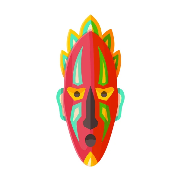 Icono de vector de máscara africana. Icono de vector de dibujos animados aislado en el fondo blanco máscara africana . — Vector de stock