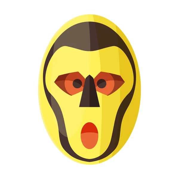 African mask vector icon.Cartoon vector icon isolated on white background african mask. — стоковий вектор