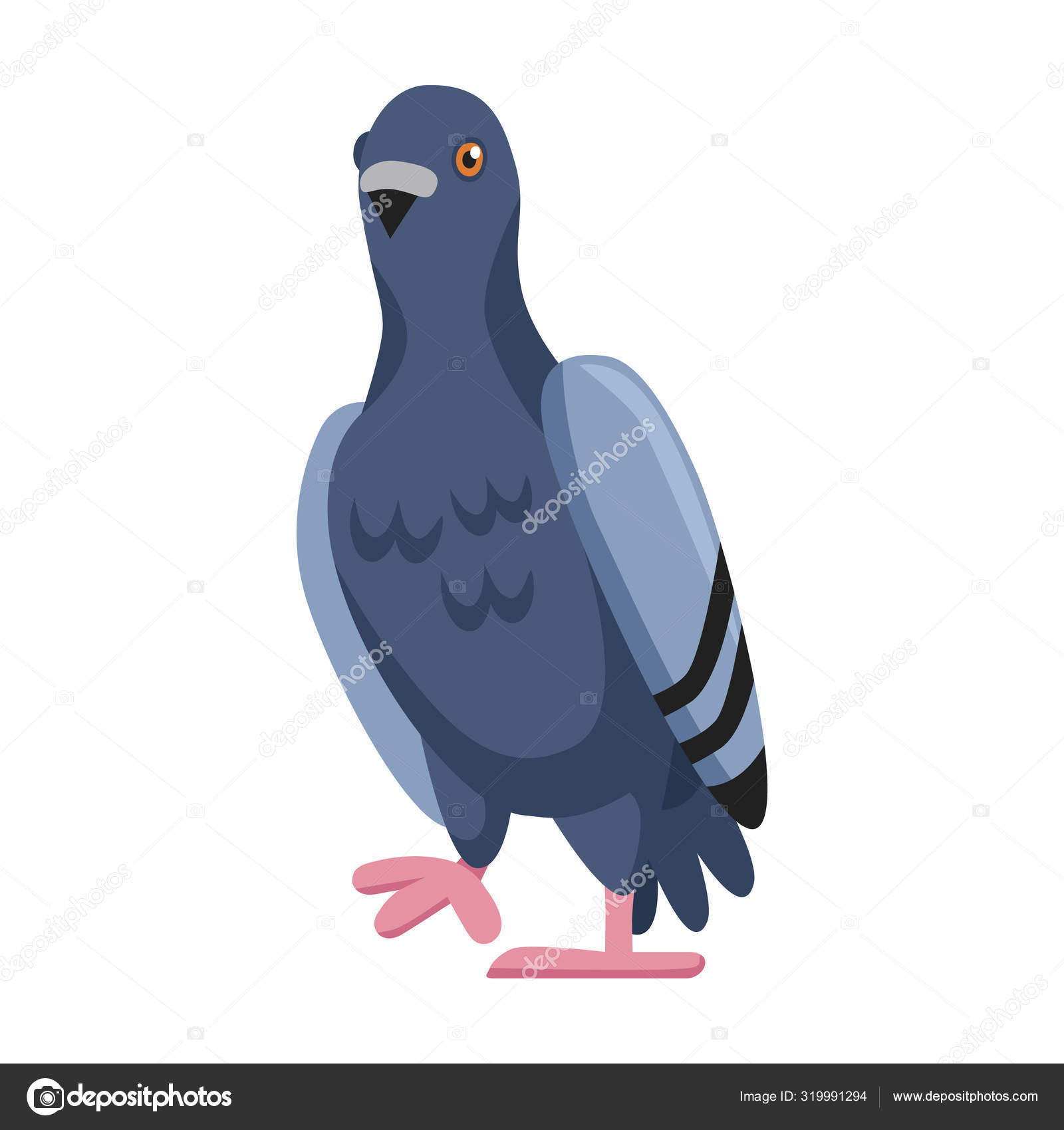 Carrier pigeon cartoon Vector Art Stock Images | Depositphotos
