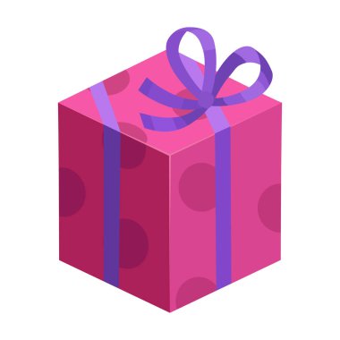 Hediye kutusu vektör simgesi. Karikatür vektör simgesi beyaz arkaplan arkaplan hediye kutusunda izole edildi.