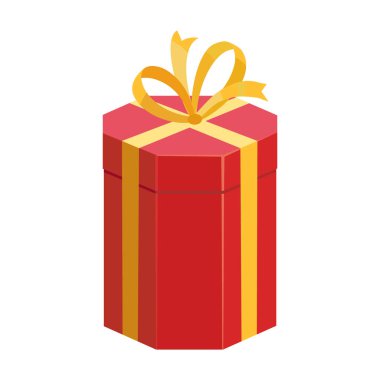 Hediye kutusu vektör simgesi. Karikatür vektör simgesi beyaz arkaplan arkaplan hediye kutusunda izole edildi.