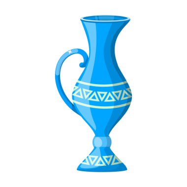 Çömlek vazosu vektör simgesi. Karikatür vektör simgesi beyaz arkaplan çömlek vazosunda izole edildi.