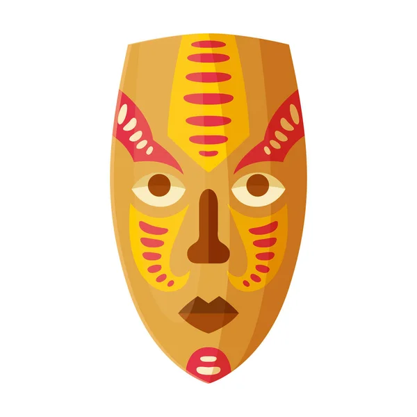 Icono de vector de máscara africana. Icono de vector de dibujos animados aislado en el fondo blanco máscara africana . — Vector de stock