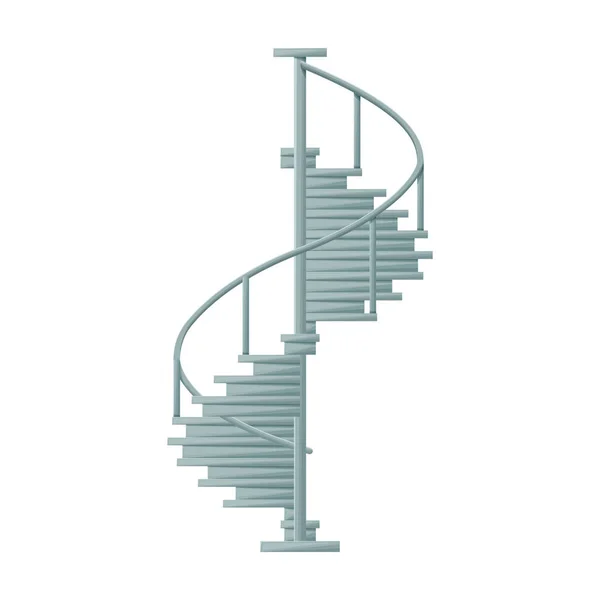 Icono de vector de escalera de metal. Icono de vector de dibujos animados aislado en la escalera de metal de fondo blanco . — Archivo Imágenes Vectoriales