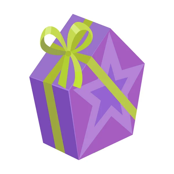 Icono de vector Giftbox. Icono de vector de dibujos animados aislado en fondo blanco giftbox . — Vector de stock