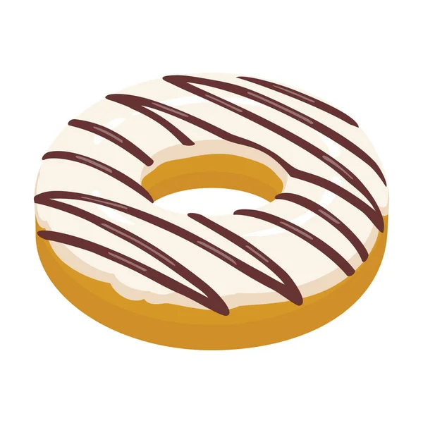 Creme Donut Vektor icon.cartoon Vektor Symbol isoliert auf weißem Hintergrund Creme Donut. — Stockvektor