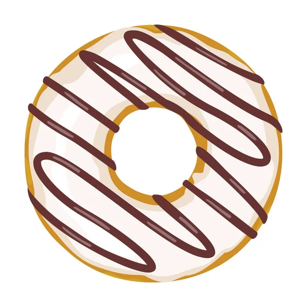 Creme donut vetor icon.Cartoon vetor ícone isolado no fundo branco creme donut . —  Vetores de Stock