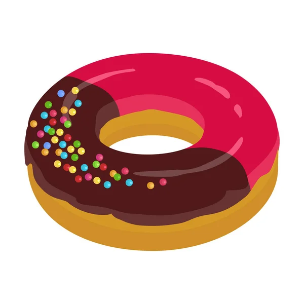 Doughnut vector icon.Cartoon vector icon isolated on white background doughnut. — 图库矢量图片