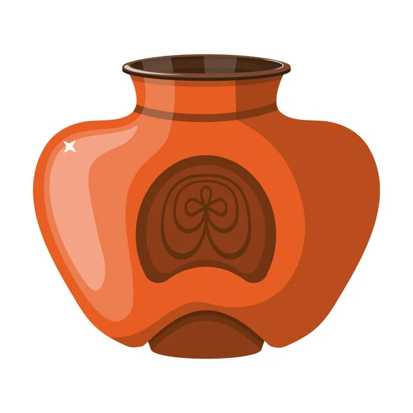 陶器の花瓶のベクトルのアイコン白い背景の上に隔離された漫画のベクトルのアイコン . — ストックベクタ