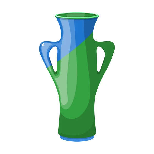 Jarrón de cerámica vector icon.Cartoon icono del vector aislado en jarrón de cerámica de fondo blanco . — Vector de stock