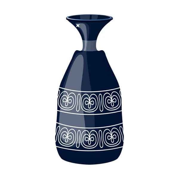 陶瓷花瓶矢量图标.在白色背景陶瓷花瓶上隔离的卡通矢量图标 . — 图库矢量图片